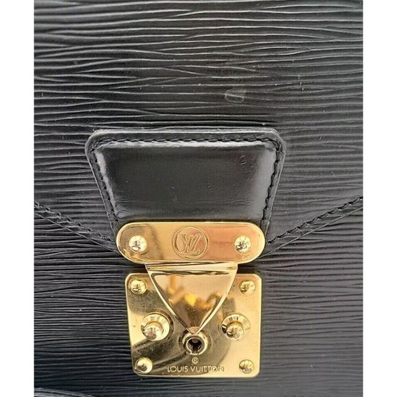 LOUIS VUITTON Epi Monceau M52122 Handbag Shoulder Bag Black leather Strap Keys - Picture 2 of 16